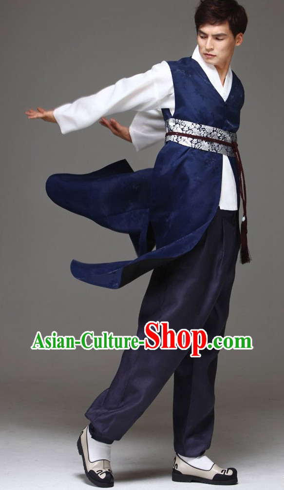 Korean Fashion Traditional Hanbok Clothing Complete Set for Men