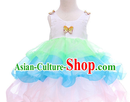 Korean Women Fashion Traditional Hanbok Stage Performance Kids Costumes Complete Set