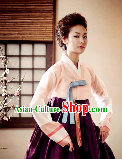 Korean Women Fashion Traditional Hanbok Stage Performance Costumes Complete Set