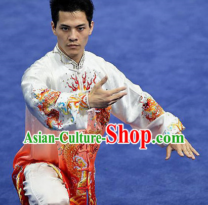 Top Asian Chinese Male Tai Chi Qi Gong Yoga Uniform