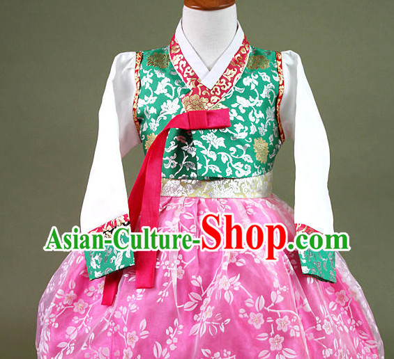 Top Korean Hanbok Birthday Ceremonial Dress Complete Set for Kids