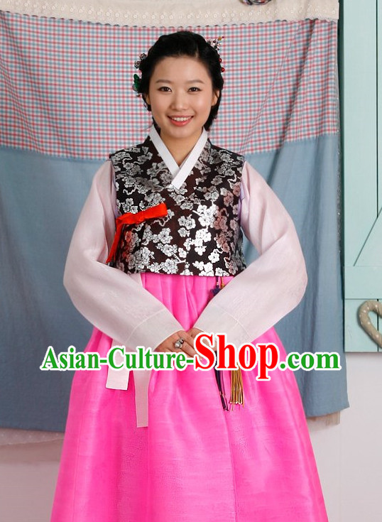 Top Korean Traditional Hanbok Birthday Ceremonial Dress Complete Set for Women