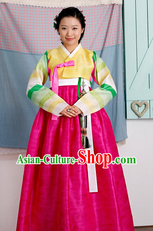 Top Korean Traditional Hanbok Birthday Ceremonial Dress Complete Set for Women