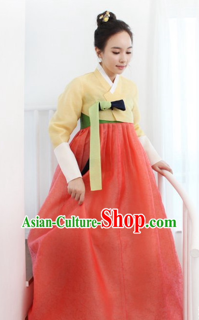 Top Korean Traditional Hanbok National Costumes Complete Set for Women