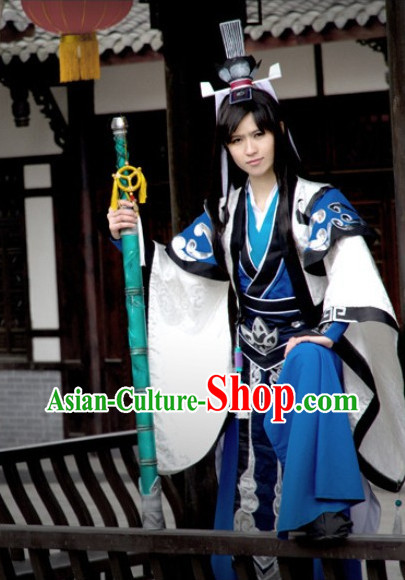 Chinese Costumes Traditional Clothing China Shop Asian Warrior Black Cosplay Costumes for Men