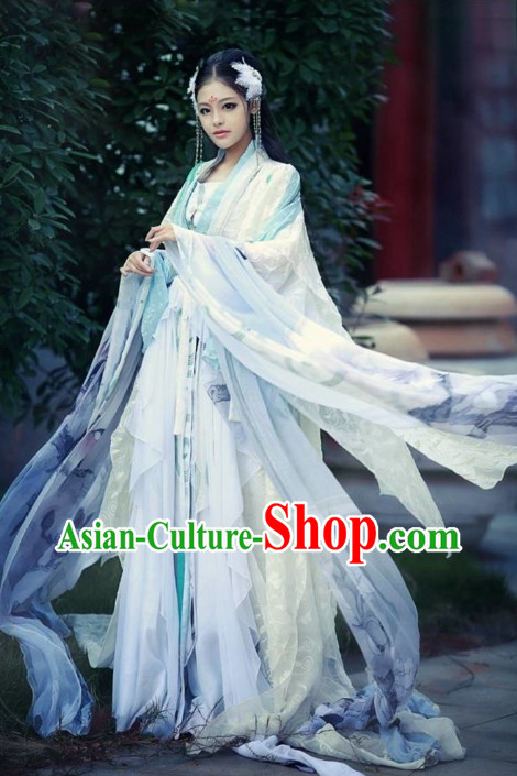 Chinese Costumes Traditional Clothing China Shop White Fairy Hanfu Outfit for Women