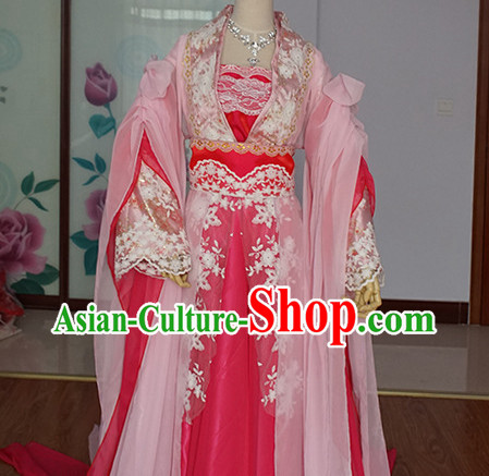 Asian Fashion Chinese Royal Princess Hanfu Halloween Costumes for Women