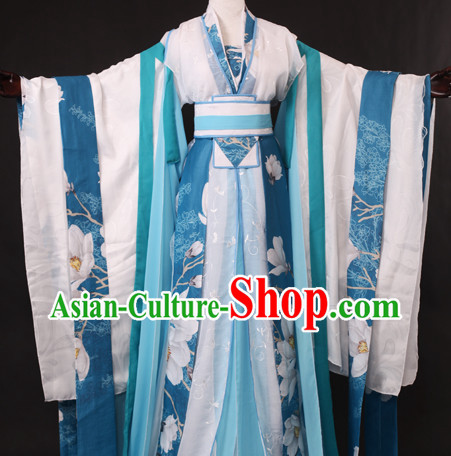 Chinese Female Teacher Halloween Costumes Hanfu Outfits