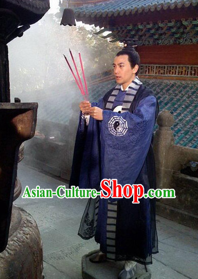 Chinese Ancient Taoist Costumes Complete Set for Men