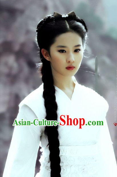 Chinese Traditional Style Female Long Black Wig