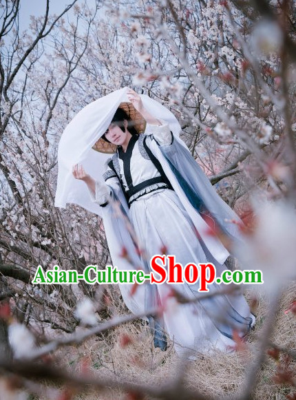 Asian Fashion Chinese Scholar Hanfu Costumes Complete Set for Men or Women