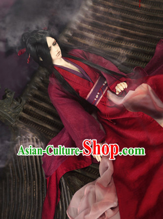 Asia Fashion China Civilization Chinese Costumes Hanfu Dresses Complete Set for Men