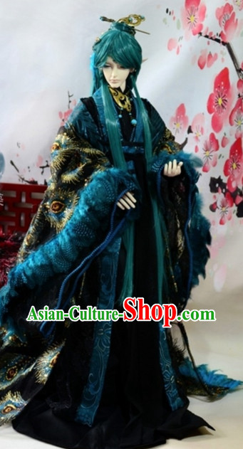 Asia Fashion China Civilization Chinese Emperor Costumes and Hair Jewelry Complete Set