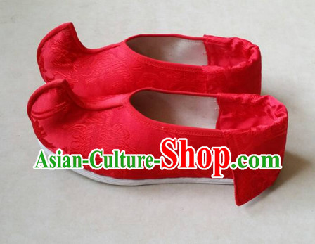 Lucky Red Chinese Traditional Ladies Wedding Shoes