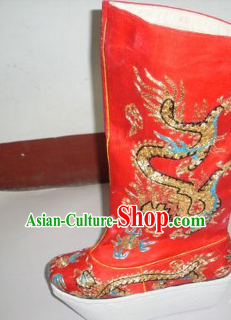 Chinese Traditional Wedding Bridal over the Knee Boots Ankle Boots