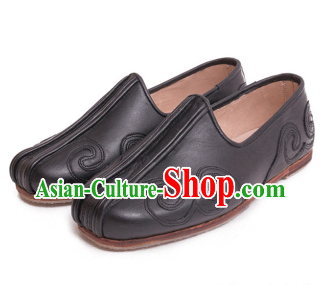 Black Handmade Chinese Traditional Shoes Footwear