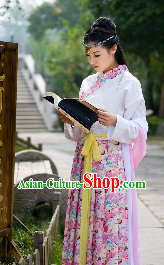 Asian Fashion Oriental Dresses Chinese Hanfu Plus Size Classy Costume Complete Set