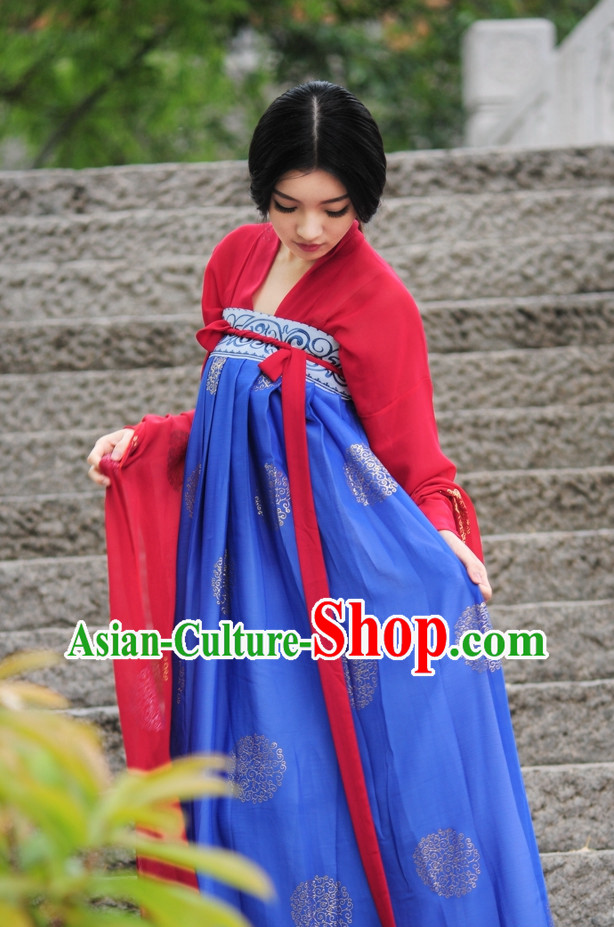 Asian Fashion Oriental Dresses Chinese Hanfu Plus Size Classy Suits Complete Set