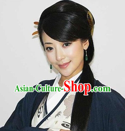 Asian Fashion Chinese Classic Ladies Black Long Wig