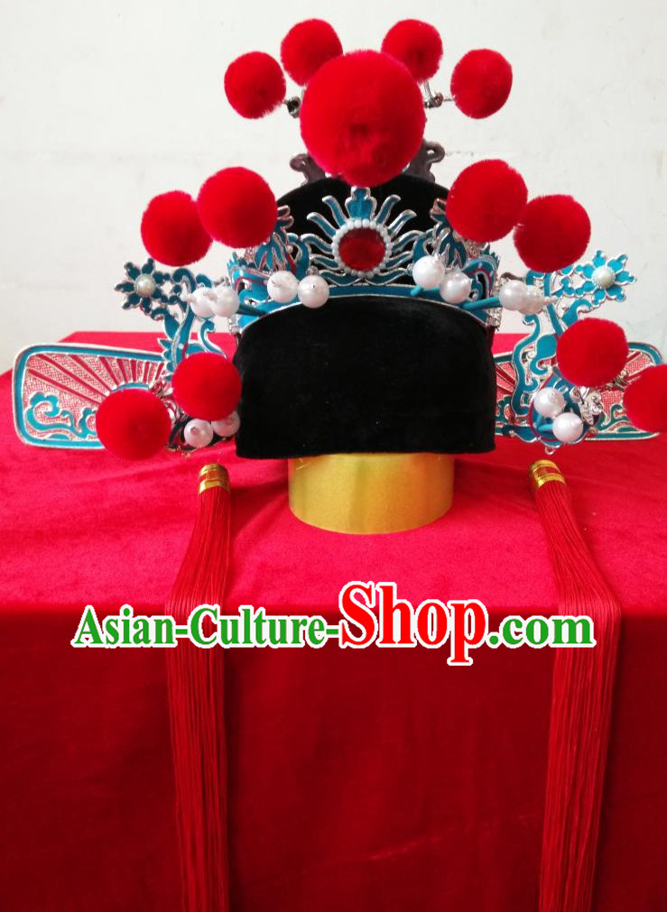 Oriental Chinese Auspicious Traditional Wedding Bridegroom Hat for Men