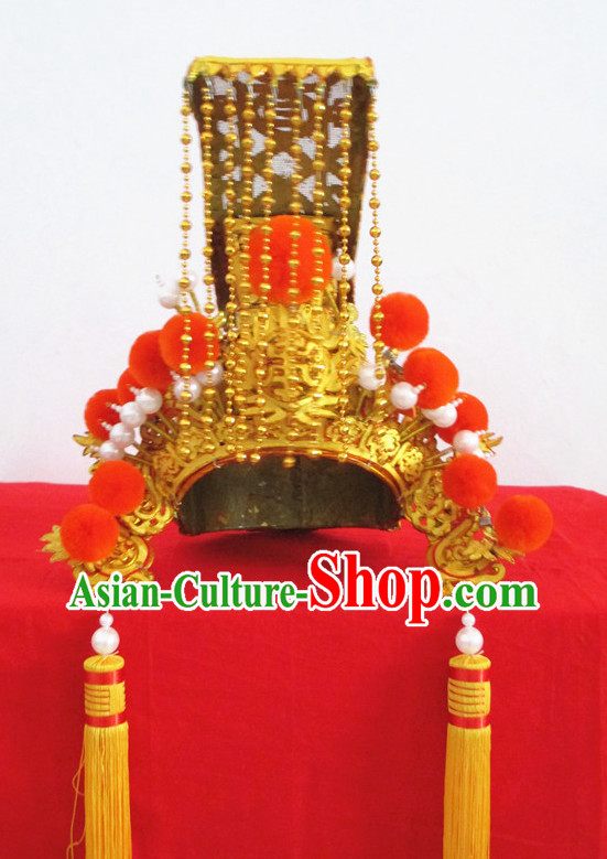 Oriental Chinese Traditional Opera Emperor Imperial Hat