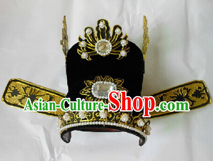 Chinese Traditional Peking Opera Black Official Hat