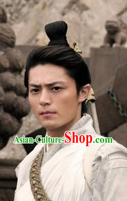 Chinese Classical Gu Zhuang Male Black Wig