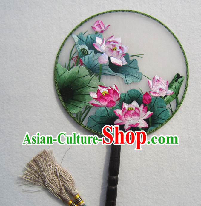 Chinese Traditional Hand Made and Embroidered Palace Fan