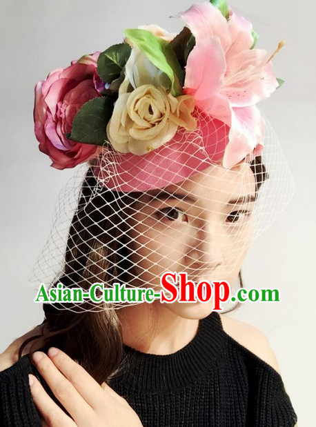 Custom Made Designer Handmade Flower Hair Fascinators Hair Slides Headpieces Hair Ornaments Set