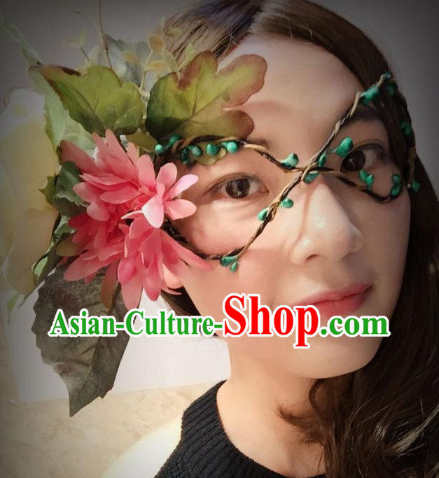 Flower Facial Mask Handmade Flower Hair Fascinators Hair Slides Headpieces Hair Ornaments