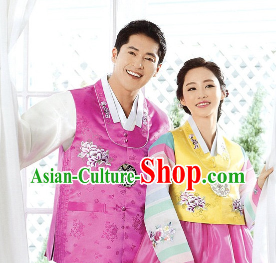 Korean Traditional Hanbok Formal Dresses Special Occasion Dresses for Couple