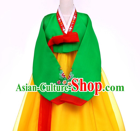 Top Korean Traditional Custom Made Dancing Hanbok Costumes Complete Set for Women