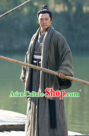 Chinese Superhero Guo Jing Kung Fu Master Costume Complete Set for Men