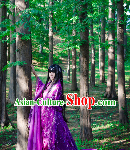 Chinese Purple Empress Costumes Asia Fashion Ancient China Culture