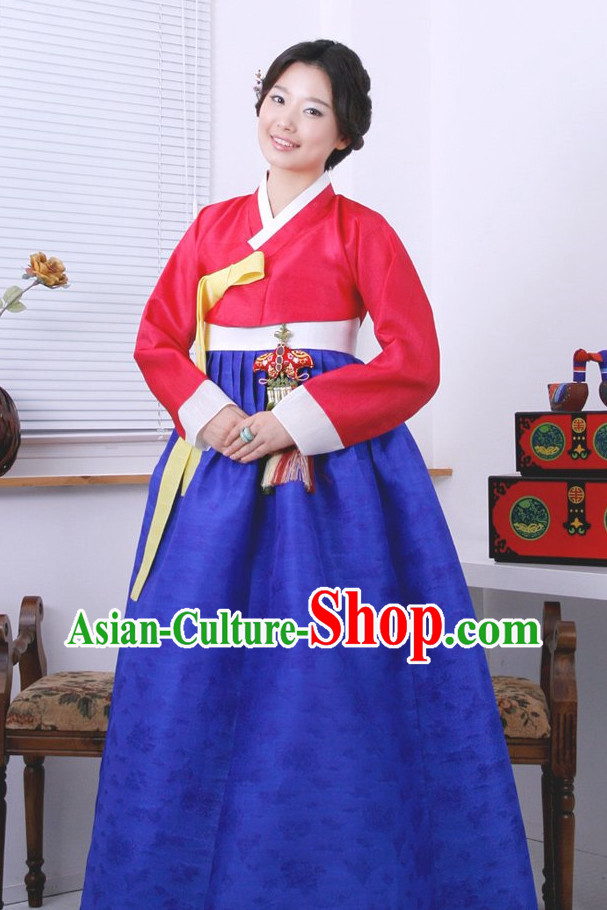 Traditional Korean Custom Made Lady Ceremonial Hanbok Complete Set