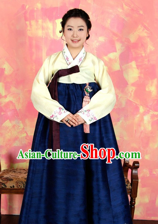 Traditional Korean Custom Made Lady Ceremonial Hanbok Complete Set