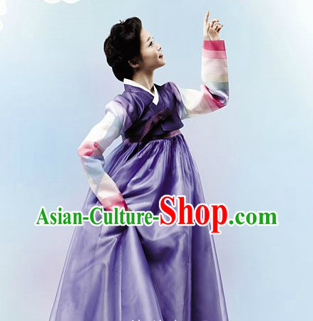 Traditional Korean Mother Custom Made Hanbok Costumes Complete Set for Ladies