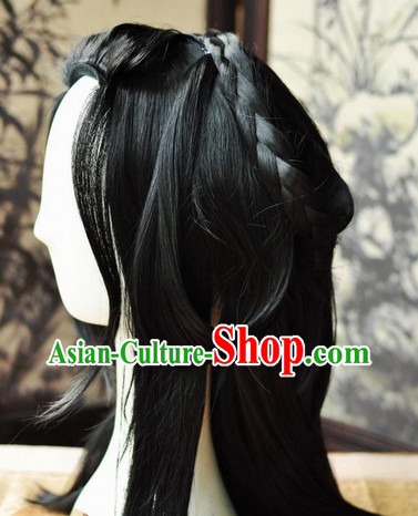 Asian Traditional Chinese Wigs Cosplay Wigs Ancient Costume Wigs Hair Pieces for Men