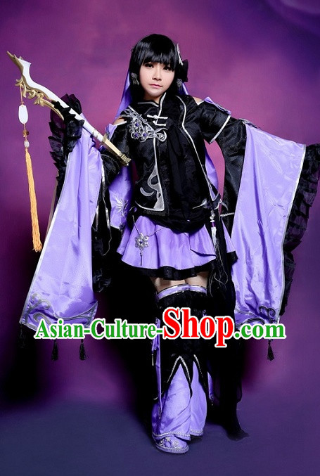 Asia Fashion Chinese Cosplay Costumes and Hair Accessories