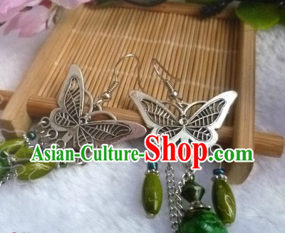 Chinese Traditional Female Butterfly Earrings