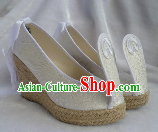 Chinese Traditional Clothing Fabric High Heel Shoes