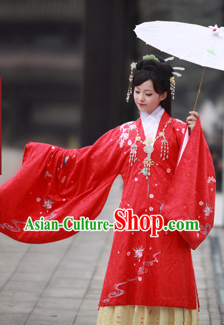Chinese Ancient Wedding Dress Complete Set for Women