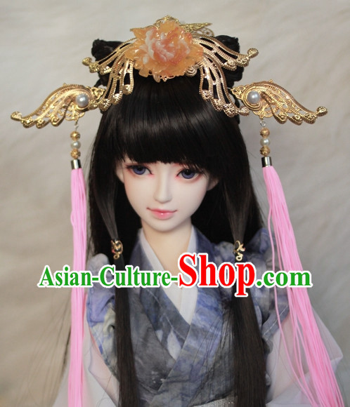 Traditional Chinese Empress Wigs and Hair Clips Accessories