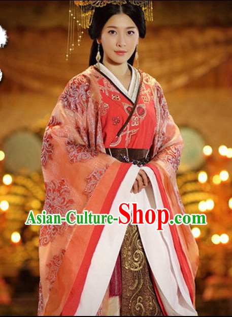 Chinese Ancient Peace Princess Clothing and Hair Jewelry Complete Set