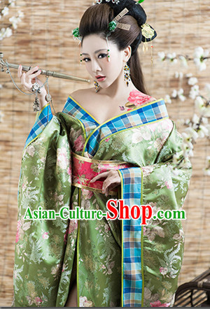 Chinese Ancient Royal Lady Clothing and Hair Jewelry Complete Set