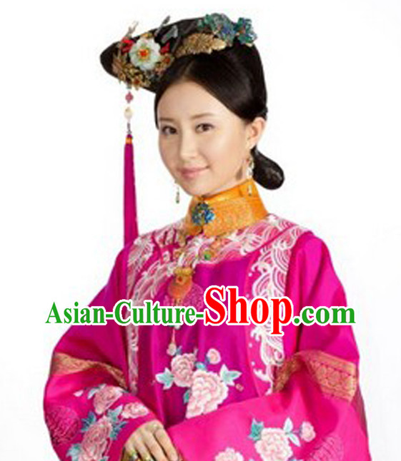 Chinese Ancient Hair Accessory and Black Wig