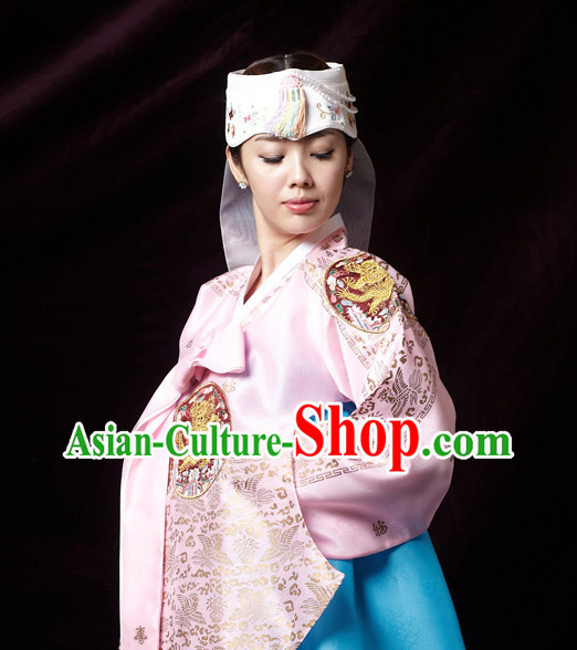 Korean Traditional Wedding Dress Dangui Hanbok Clothes Complete Set