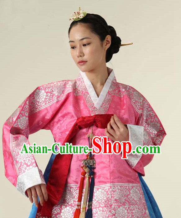 Korean Traditional Roayl Hanboks Dress Dangui Outfit Complete Set