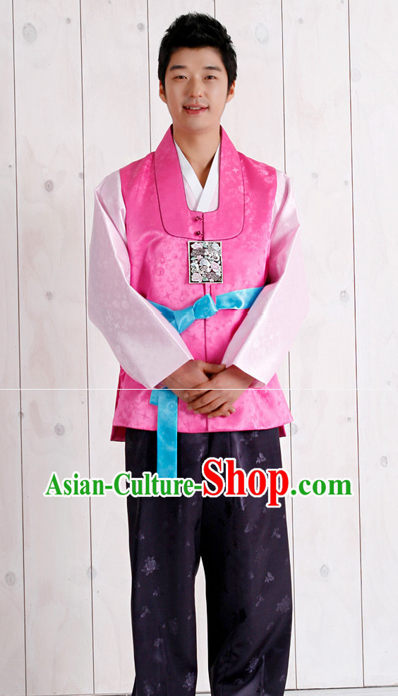 Korean Traditional Mens Bridegroom Wedding Dress Suit