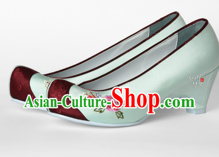 Korean Traditional Wedding High Heel Shoes for Brides